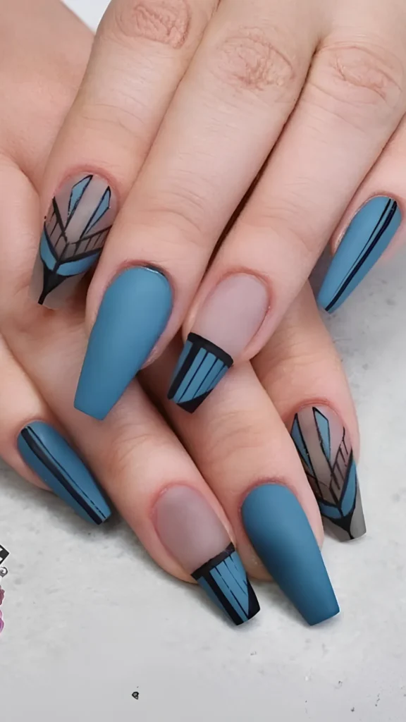 Cerulean Geometric Lines – Wild and Funky