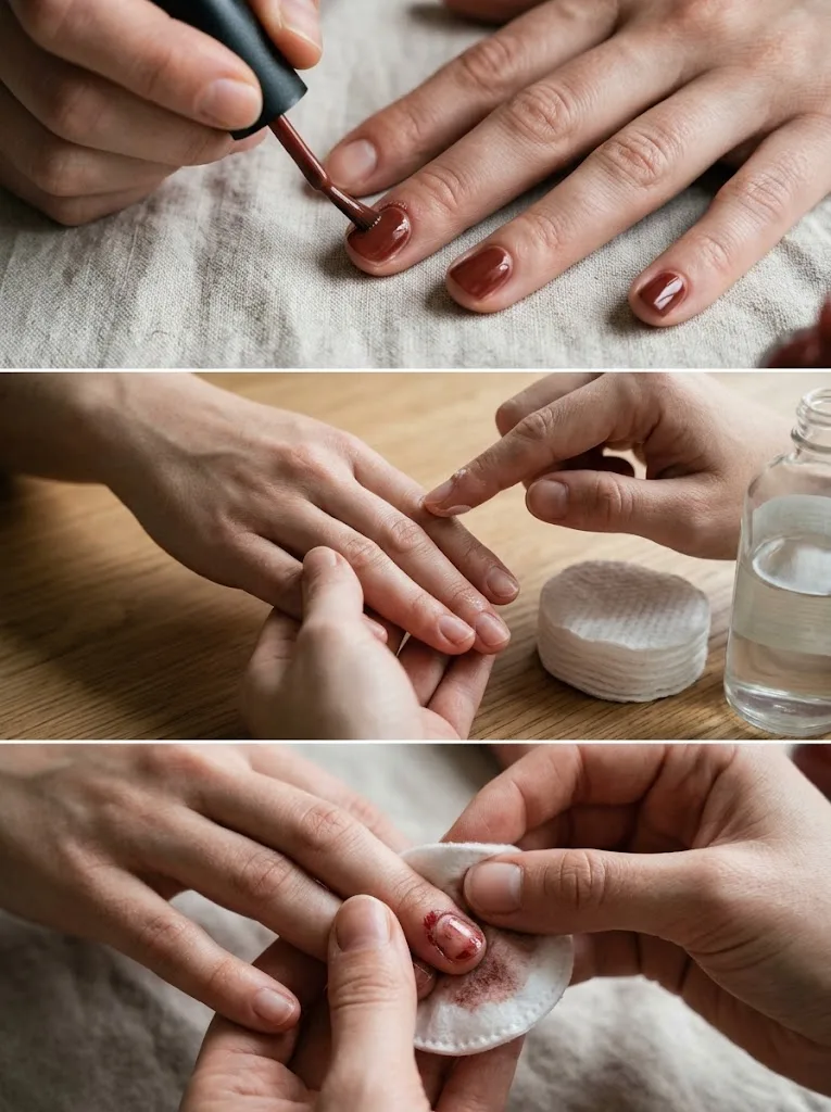 Strategic Polishing and Safe Product Removal for stronger nails