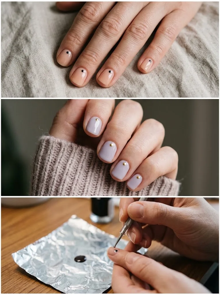 Floating Single-Dot Manicures