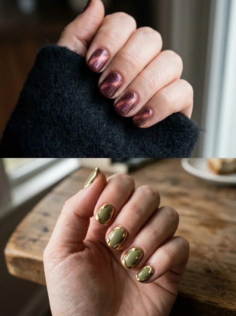 Autumn Nail Arts: High-Luxe Velvet and Dimensional Amber