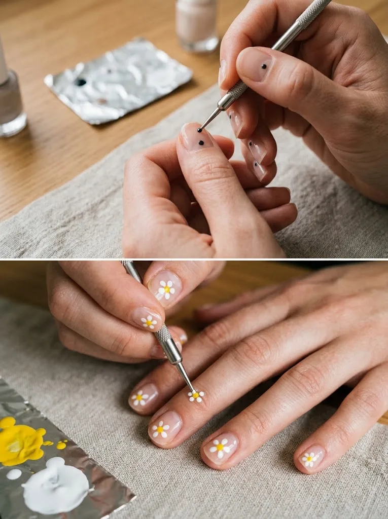 1. The Dotting Method (Micro Dots, Daisies, and Floating Accents)