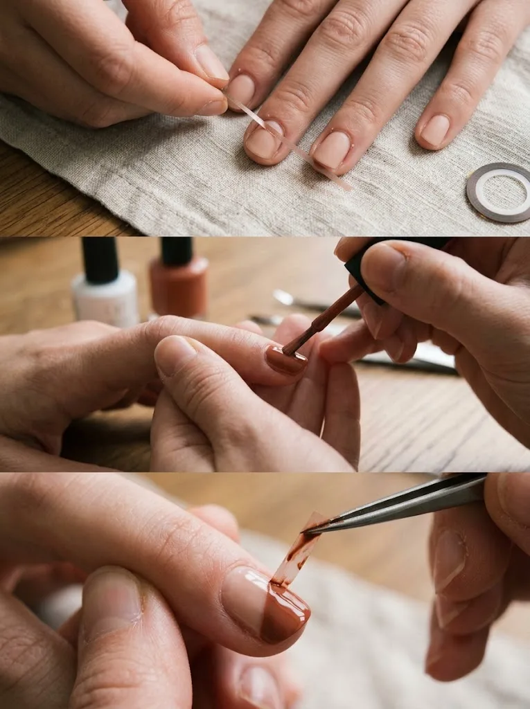 2. The Striping Tape Method (Geometric Color Blocking)